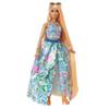 Barbie Extra Fancy Fashion Doll & Accessories with Curvy Shape & Orange Hair in Floral 2-Piece Gown with Pet Kitten view 2