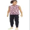 Barbie Ken Fashionistas Doll #193, Slender, Rooted Brown Hair, Lightning Bolt Hoodie, Black Pants, Slip-On Shoes, for Kids 3 to 8 Years Old view 1
