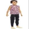 Barbie Ken Fashionistas Doll #193, Slender, Rooted Brown Hair, Lightning Bolt Hoodie, Black Pants, Slip-On Shoes, for Kids 3 to 8 Years Old view 4
