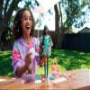 Barbie Color Reveal Sunshine and Sprinkles Doll & Accessories with 25 Surprises, Ice Cream Theme Including Water-Shower Umbrella & Color Change view 2