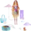 Barbie Color Reveal Sunshine and Sprinkles Doll & Accessories with 25 Surprises, Palm Tree Theme Including Water-Shower Umbrella & Color Change view 4