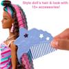 Barbie Totally Hair Doll, Butterfly-Themed with 8.5-inch Fantasy Hair & 15 Styling Accessories (8 with Color-Change Feature) view 3