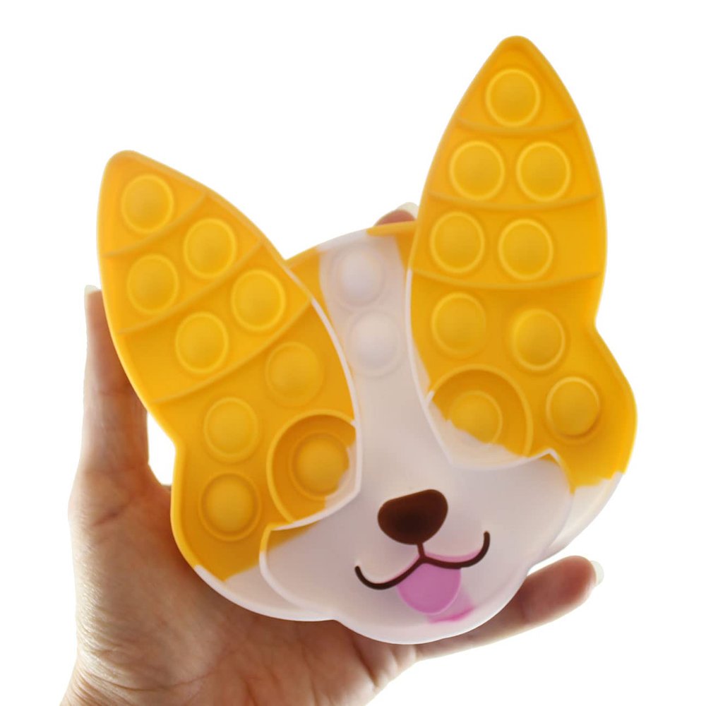 1 Chihuahua Large Dog Bubble Pop Fidget Toy - Silicone Push Poke Bubble Wrap Fidget Toy - Press Bubbles to Pop The Bubbles - Bubble Popper Sensory Stress Toy Doggy Puppy Pooch (1 Chihuahua)