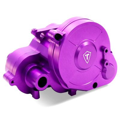 TREAL Ryft Transmission Gearbox W/Motor Mount, Aluminum 7075 CNC Machined Transmission Housing Set for 1/10 Axial RBX10 Ryft Upgrades (Purple)