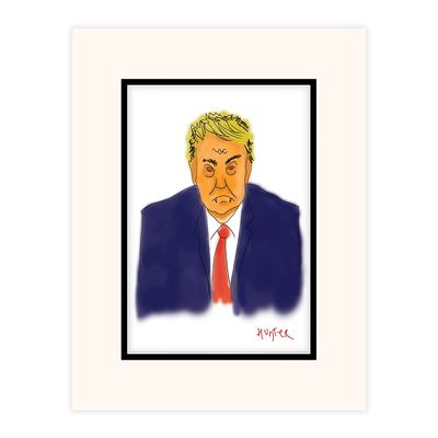 Hunter Originals Prints - 14" x 18" Deluxe Print with Certificate of Authenticity - Funny Political Novelty Gag Gift (Orange Man Bad)