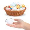 FunsLane 50 Pcs Easter Eggs White Blank Plastic Eggs, Paintable DIY Creative Decoration Eggs for Party Favors, Artificial Fake Eggs for Easter Hunts Basket Fillers Easter Gift (Easter Eggs) view 2
