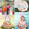 FunsLane 50 Pcs Easter Eggs White Blank Plastic Eggs, Paintable DIY Creative Decoration Eggs for Party Favors, Artificial Fake Eggs for Easter Hunts Basket Fillers Easter Gift (Easter Eggs) view 3