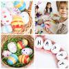 FunsLane 50 Pcs Easter Eggs White Blank Plastic Eggs, Paintable DIY Creative Decoration Eggs for Party Favors, Artificial Fake Eggs for Easter Hunts Basket Fillers Easter Gift (Easter Eggs) view 4