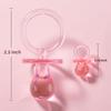24 Baby Shower Pacifiers Necklace for Girl, 30 Mini Acrylic Pacifiers Charm Party Favors Decorations (Pink) view 2