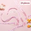 24 Baby Shower Pacifiers Necklace for Girl, 30 Mini Acrylic Pacifiers Charm Party Favors Decorations (Pink) view 3