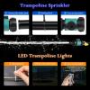 Trampoline Sprinkler with 39. 4ft LED Lights 39 ft Long Outdoor Trampoline Water Sprinkler with Remote Control Rim LED Light for Outdoor Games Yard(Water Whirl) view 4