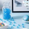 24 Baby Shower Pacifiers Necklace for Boy, 30 Mini Acrylic Pacifiers Charm Party Favors Decorations (Blue) view 4