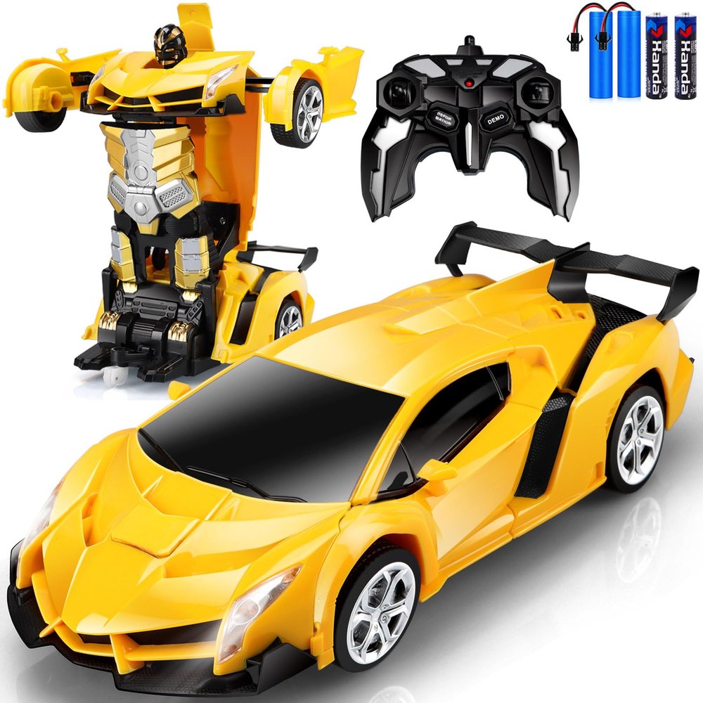 Chridark Remote Control Car Toys - Transforming RC Cars for Kids & Boys Toys - One Button Transformation and 360 Degree Rotating Drifting - Gifts for Boys and Girls