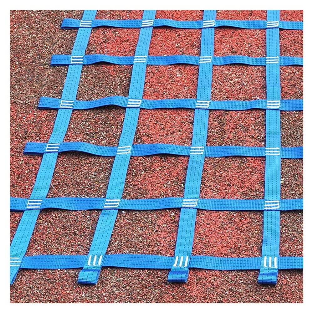 DREAMOSA Climbing Cargo Net,Outdoor Playground Ladder Netting Safety Obstacle Net for Kids Backyard Ninja Warrior Obstacle Course Jungle Gym Webbing Net Play Sets for Treehouse,for Backyard,Blue