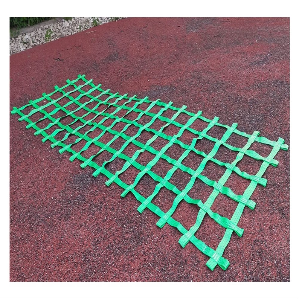 DREAMOSA Climbing Cargo Net,Outdoor Ninja Obstacle Net for Kids Backyard,Indoor Rope Ladder Playground Swing Set Treehouse Netting Webbing Climbing Heavy Duty Nets,Accessories for Slacklines,Green