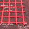 DREAMOSA Climbing Cargo Net,Obstacle Course Net,Playground Swings Backyards Treehouse Netting Rope Ladder for Jungle Gym Fence Protection Nets, Ninja Warrior Attachment&Training Equipment,Red view 2