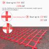 DREAMOSA Climbing Cargo Net,Obstacle Course Net,Playground Swings Backyards Treehouse Netting Rope Ladder for Jungle Gym Fence Protection Nets, Ninja Warrior Attachment&Training Equipment,Red view 3