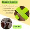 DREAMOSA Cargo Climbing Net for Kids,Cargo Net for Swing Set,Outdoor Ninja Line Playground Hammock Safety Protection Webbing Net Obstacle Course Netting,for Playground,Treehouse,Jungle Gym,Green view 4