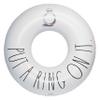 Coconut Float Rae Dunn x CocoNut Float 'Put a Ring On It' Ring Float - Adult Size Large 48 Inch Inflatable Raft & Durable Water Inner Tube - Stable Ride-On for Summer Parties & Swim Events view 1