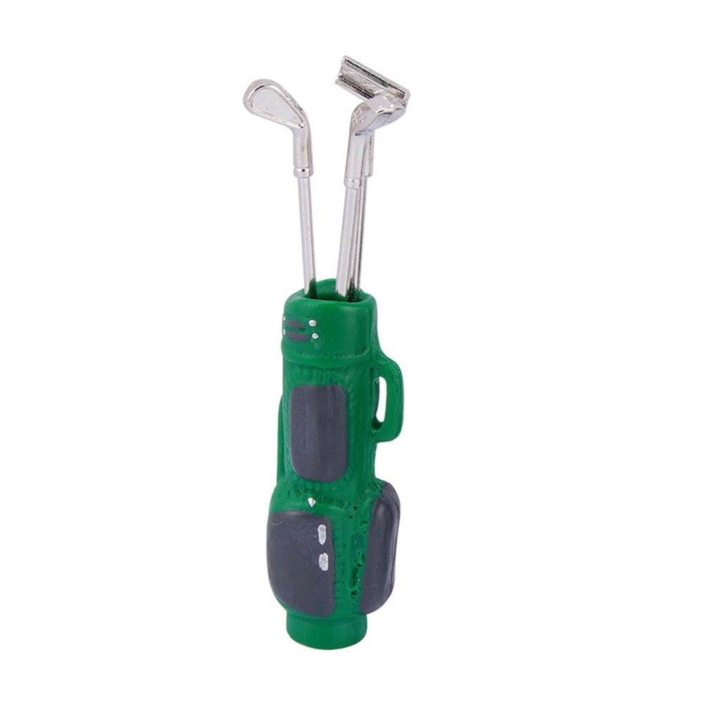 LAFEINA Mini Golf Clubs with Golf Bag Decoration Accessories for for 1/6 1/12 Dollhouse Toys 1:10 RC Crawler Car TRX4 SCX10 D90 D110 TF2 (Green)