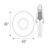 Rae Dunn x CocoNut Float Pool Princess Ring Float - Adult Size Large 48 Inch Inflatable Raft & Durable Water Inner Tube - Stable Ride-On for Summer Parties & Swim Events (Pool Princess.) view 4