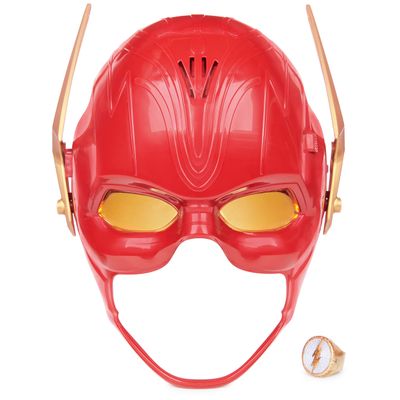 DC Comics, The Flash Hero Set, Iconic Mask with Visor and Ring, 10+ Unique Sounds and Lights, The Flash Kids Roleplay Costume for Boys and Girls, Batteries Included, Ages 4 and up