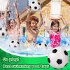 Civaner 20 Pcs Mini Soccer Basketball for Kids 4 Inch Inflatable Rubber Small Basketballs Gifts Toddlers Bouncy Toys Balls for Sports Beach Pool Theme Party Favor(Soccer Style) view 3