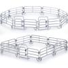 40 Pieces Horse Corral Fencing Accessories Playset Plastic Farm Fence Toy for Farm Barn Paddock Horse Stable Farm Animal Fence Panel Paddock Toy Educational Present Cake Toppers (Retro Style,Grey) view 1