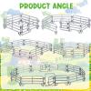 40 Pieces Horse Corral Fencing Accessories Playset Plastic Farm Fence Toy for Farm Barn Paddock Horse Stable Farm Animal Fence Panel Paddock Toy Educational Present Cake Toppers (Retro Style,Grey) view 2