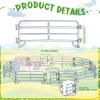 40 Pieces Horse Corral Fencing Accessories Playset Plastic Farm Fence Toy for Farm Barn Paddock Horse Stable Farm Animal Fence Panel Paddock Toy Educational Present Cake Toppers (Retro Style,Grey) view 3