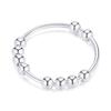 Jacruces 925 Sterling Silver Rings Anxiety Rings Fidget Ring for Women & Men Silver Spinner Thumb Ring with Beads Spinning Stress Relief Anxiety Fidget Jewelry Ideal Gift, Size 9.5 view 1