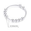 Jacruces 925 Sterling Silver Rings Anxiety Rings Fidget Ring for Women & Men Silver Spinner Thumb Ring with Beads Spinning Stress Relief Anxiety Fidget Jewelry Ideal Gift, Size 9.5 view 2