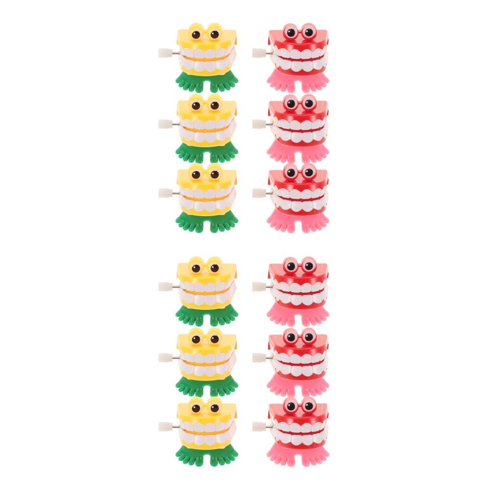 Totority Wind-up Chattering Teeth Toy Funny Walking Teeth for Kids Clockwork Toy for Imaginative Play and Coordination Training 1.96X3.54X1.77 Inch