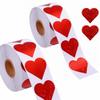 1000 Pieces Valentine's Love Decorative Stickers Glitter Heart Stickers Red Heart Sticker for Valentine's Day Decorations Accessories view 1