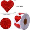 1000 Pieces Valentine's Love Decorative Stickers Glitter Heart Stickers Red Heart Sticker for Valentine's Day Decorations Accessories view 2