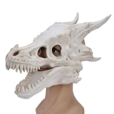 CHICIRIS Halloween Dragon Mask, Movable Latex Dinosaur Cosplay Costume for Halloween Party