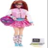 Barbie Rewind Doll, '80s Edition Schoolin' Around Outfit with Varsity Jacket, Acid-Washed Skirt and Rad Accessories view 1