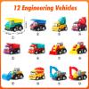ZenBombs 12 Plastic Easter Eggs Filled with Pull-Back Engineering Toys Gift for Easter Egg Hunt, Birthday Party for Kids Over 3 Years Old view 3