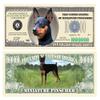 American Art Classics Pack of 50 - Miniature Pinscher - MinPin Million Dollar Bills - Collectible Novelty Million Dollar Bills - Best Gift for Mini Pinscher Lovers view 1
