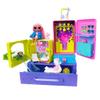 Barbie HDY91 Extra Travel Set with 2 Exclusive Puppies and Doll Figurines, Swimming Pool, Slide, Party Room and Accessories, Children's Toy, from 3 Years Old, view 1