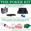 Ultimate Casino Game Set: 6 Deck Shuffler+300pc Hi-End Chips+8 Pro Plastic Poker Card+Card Shoe+Chip Rake+Felt+Accessories, Blackjack Set & Texas Holdem Kit, Poker Night Kit for Adult Casino Party view 3