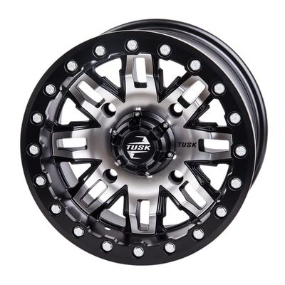 4/137 Tusk Teton Beadlock Wheel 15x10 5.0 + 5.0 Machined/Black For Can-Am Maverick X3 X RC Turbo R 72 Inch 2018-2019