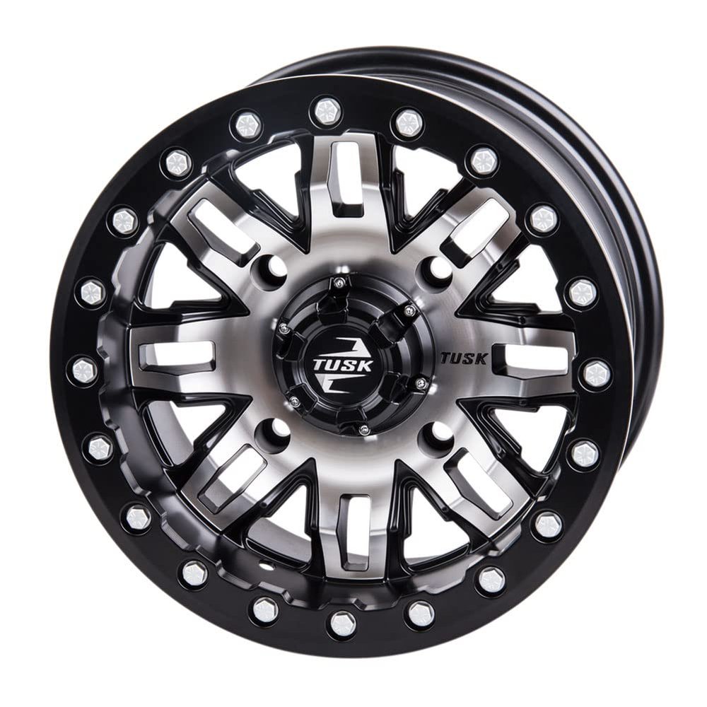 4/137 Tusk Teton Beadlock Wheel 15x10 5.0 + 5.0 Machined/Black For Can-Am Maverick X3 X RC Turbo R 72 Inch 2018-2019