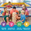 Giantville Giant Tumbling Timber Toy - Premium Pine Wood Life-Size Blocks Tower - Big Floor/Board Indoor/Outdoor Yard Game for Kids & Adults - 54-Blocks + Red Storage/Carry Bag - Grows Almost 4-Feet view 4