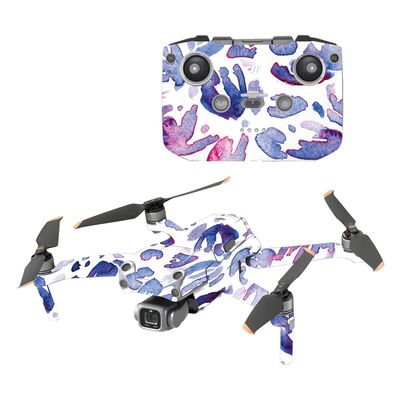 MightySkins Skin Compatible with DJI Air 2S - Blue Petals | Protective, Durable, and Unique Vinyl Decal wrap Cover | Easy to Apply, Remove, and Change Styles | Made in The USA