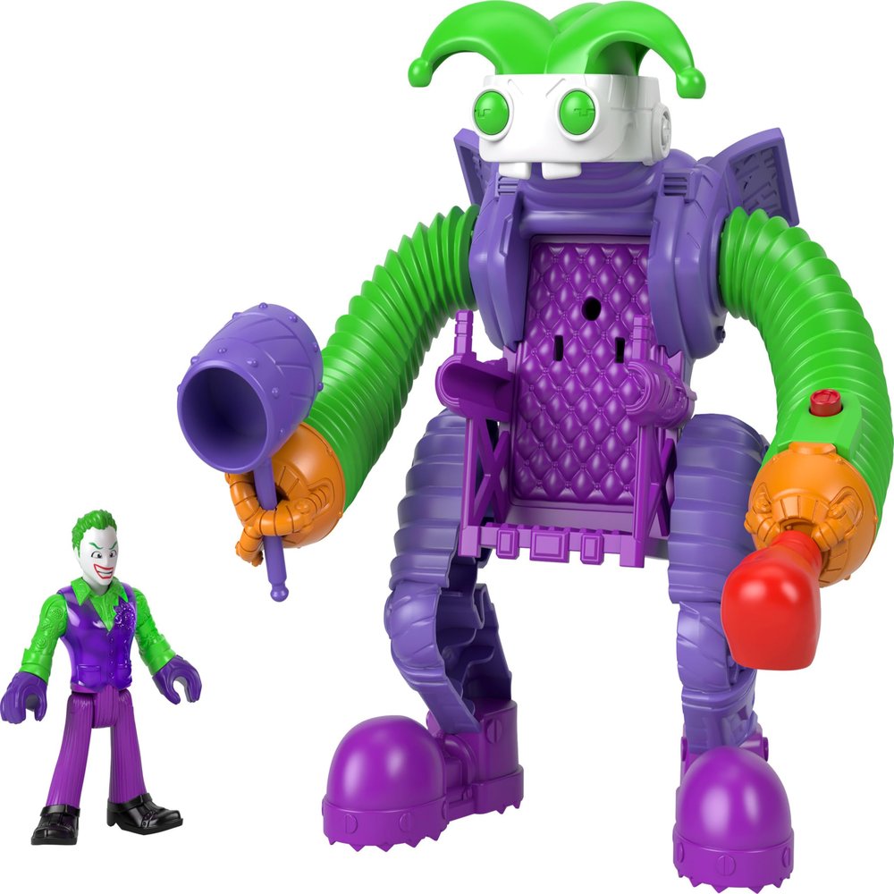 DC Super Friends Fisher-Price Imaginext The Joker Toy Battling Robot with Poseable Figure & Lights for Pretend Play Kids Ages 3+ Years