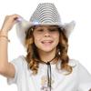 Funcredible White Light Up Cowboy Hat and Glasses - Sparkly Disco Cowgirl Hat - Sequin Cowboy Hats for Women - Cowgirl Costumes for Girls view 4