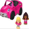 Fisher-Price Little People Barbie Toddler Toy Car Convertible with Music Sounds & 2 Figures for Pretend Play Ages 18+ Months view 1