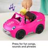 Fisher-Price Little People Barbie Toddler Toy Car Convertible with Music Sounds & 2 Figures for Pretend Play Ages 18+ Months view 3