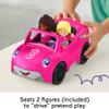 Fisher-Price Little People Barbie Toddler Toy Car Convertible with Music Sounds & 2 Figures for Pretend Play Ages 18+ Months view 4